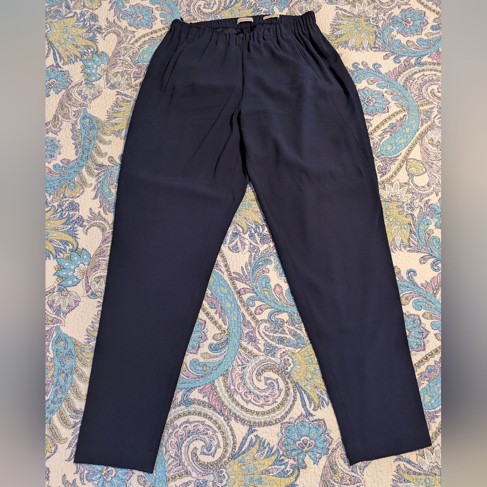 Babaton Large Navy Pull On Japanese Fabric Pants
